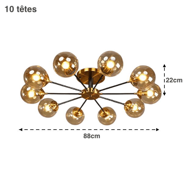 Plafonnier luminaire à LED - GLASKULOR