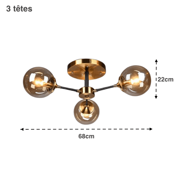Plafonnier luminaire à LED - GLASKULOR