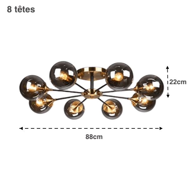 Plafonnier luminaire à LED - GLASKULOR