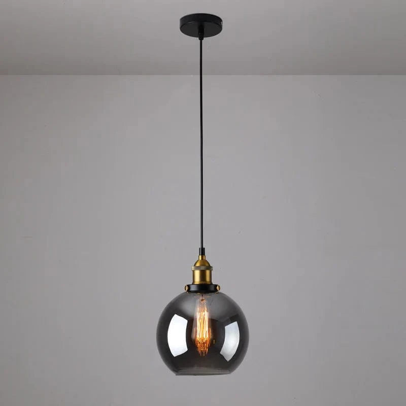 Suspension luminaire verre fumé - ASWAD