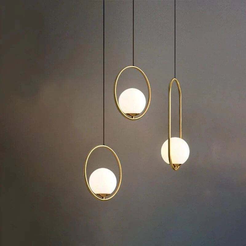 Suspension luminaire design doré - OVYA