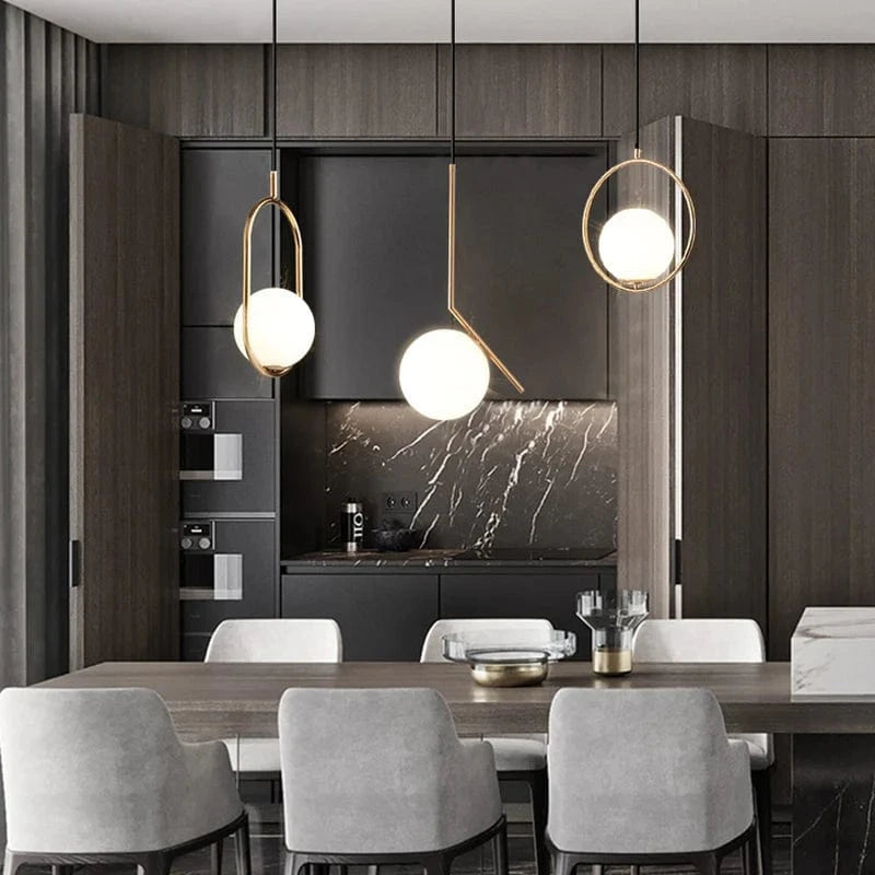 Suspension luminaire design doré - OVYA