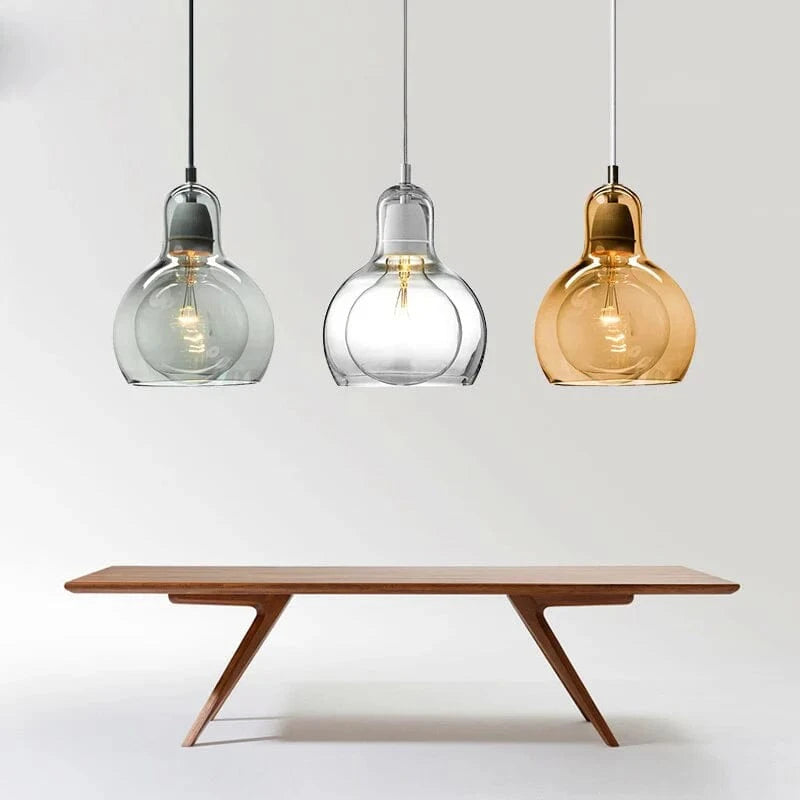 Suspension luminaire verre coloré - MOKY
