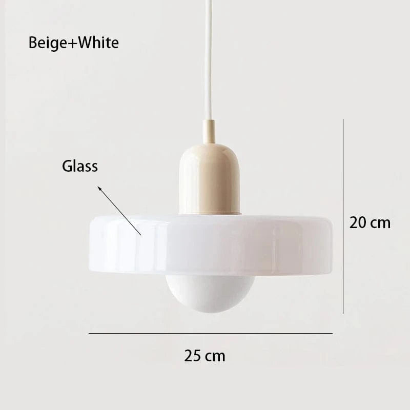 Suspension Design en Verre Coloré Arlequin