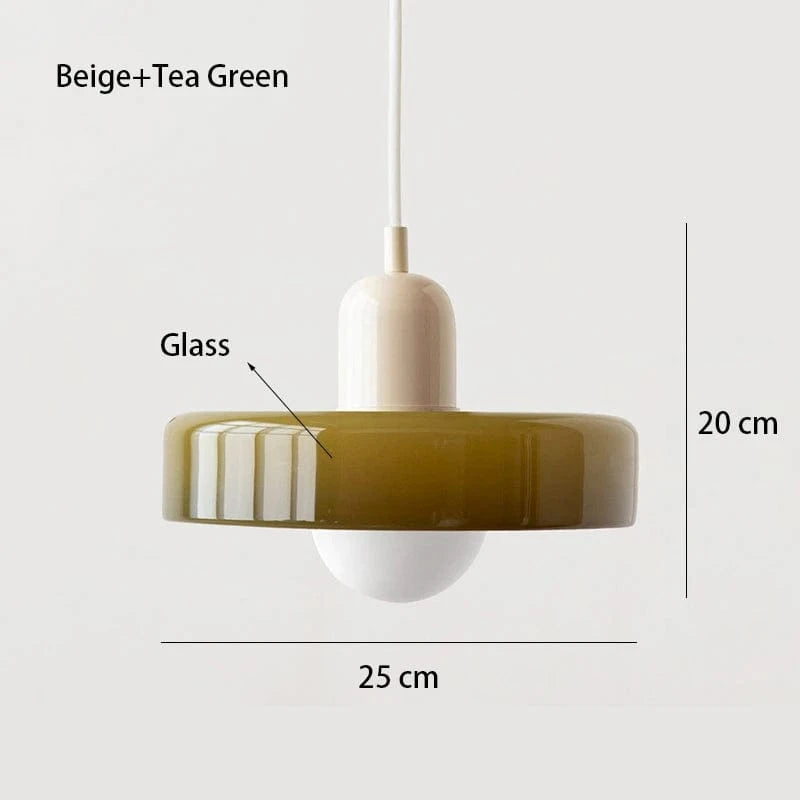 Suspension Design en Verre Coloré Arlequin