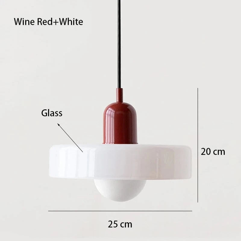 Suspension Design en Verre Coloré Arlequin