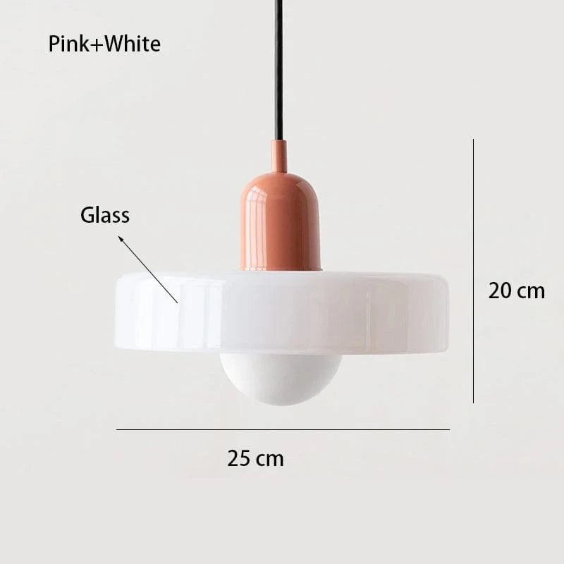 Suspension Design en Verre Coloré Arlequin