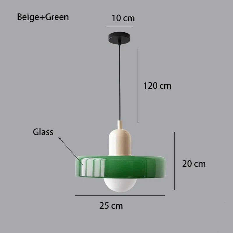 Suspension Design en Verre Coloré Arlequin
