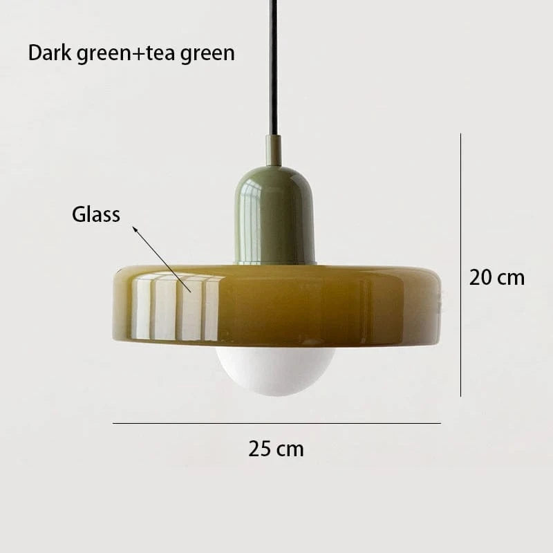 Suspension Design en Verre Coloré Arlequin