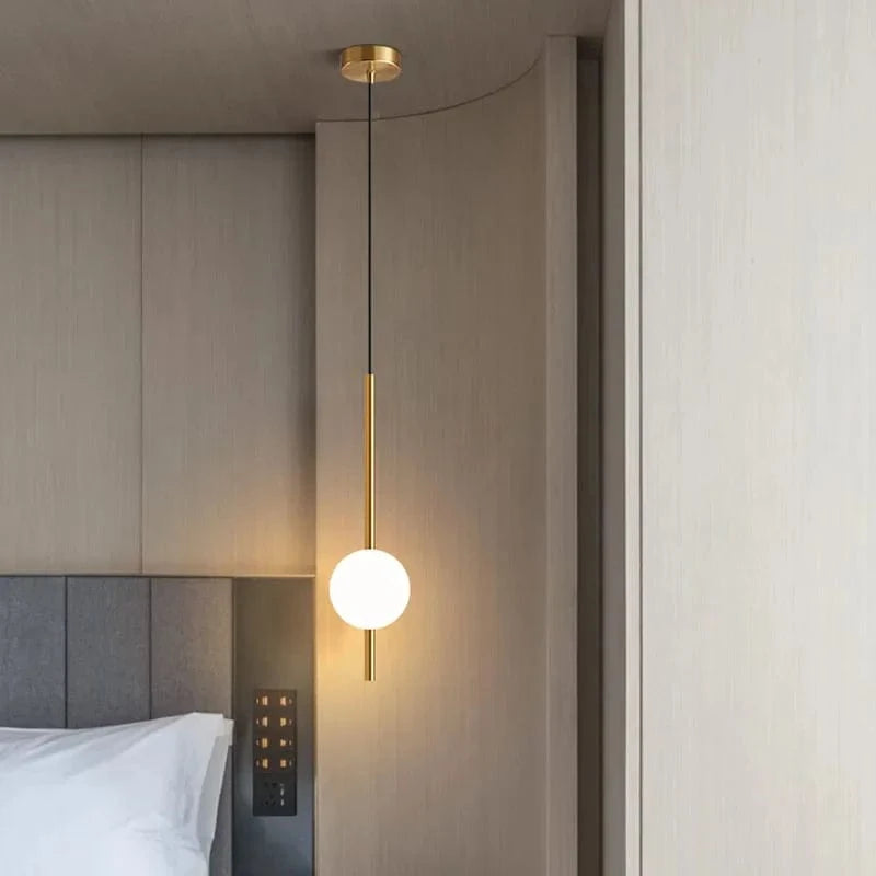 Suspension luminaire design doré - LETO