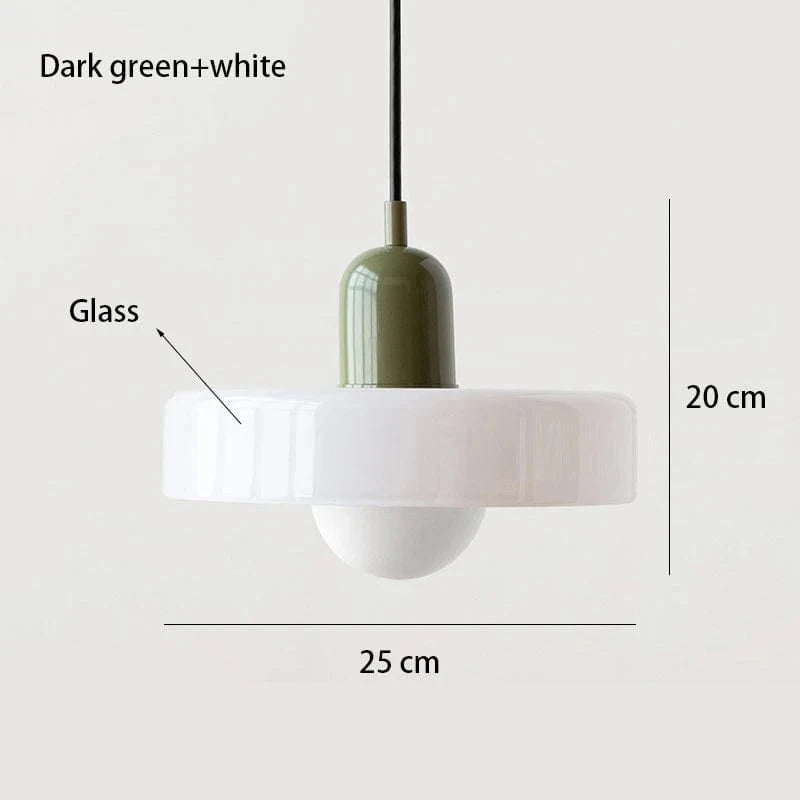 Suspension Design en Verre Coloré Arlequin