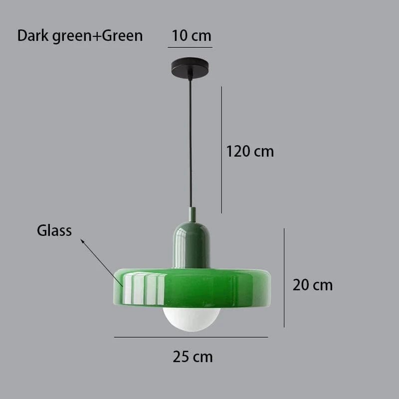 Suspension Design en Verre Coloré Arlequin