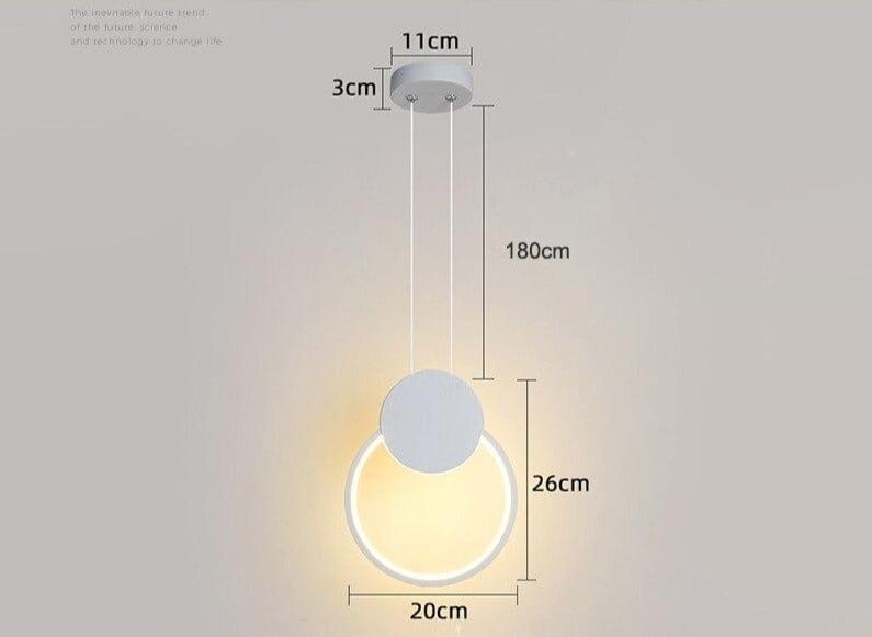 Suspension luminaire LED Blanc - Magnus
