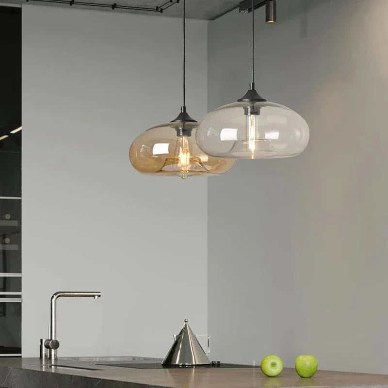 Suspension luminaire verre coloré - COFE