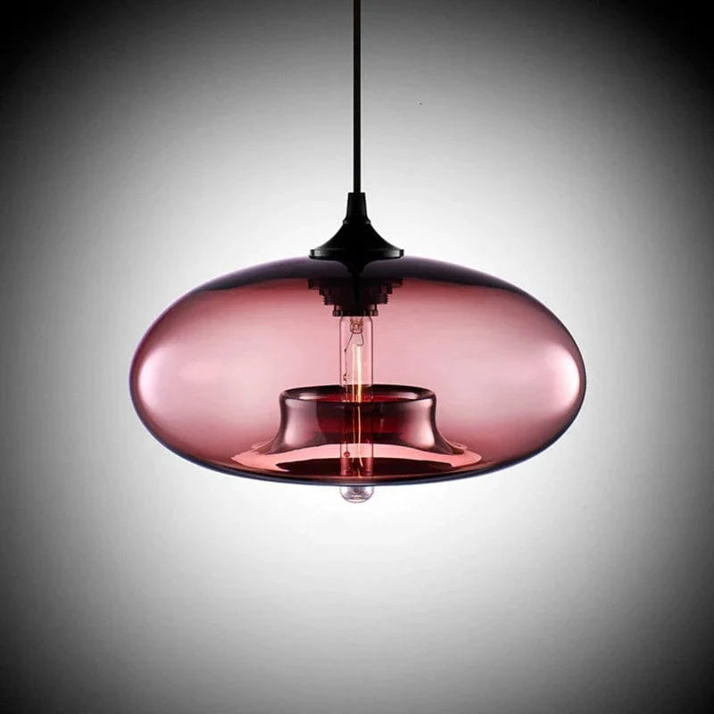 Suspension luminaire verre coloré - COFE