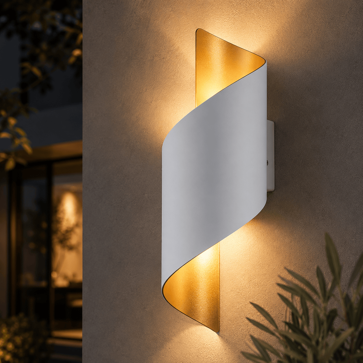 Applique murale extérieure LED VIND – Design spiralé moderne