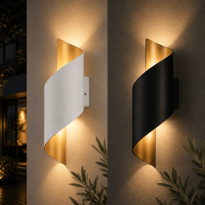 Applique murale extérieure LED VIND – Design spiralé moderne