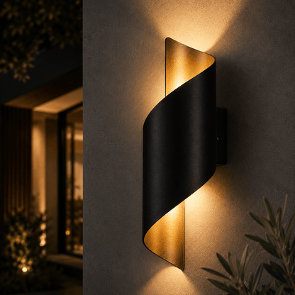 Applique murale extérieure LED VIND – Design spiralé moderne