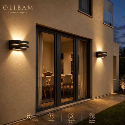 Applique murale extérieure LED KUBIK – Design carré moderne IP65