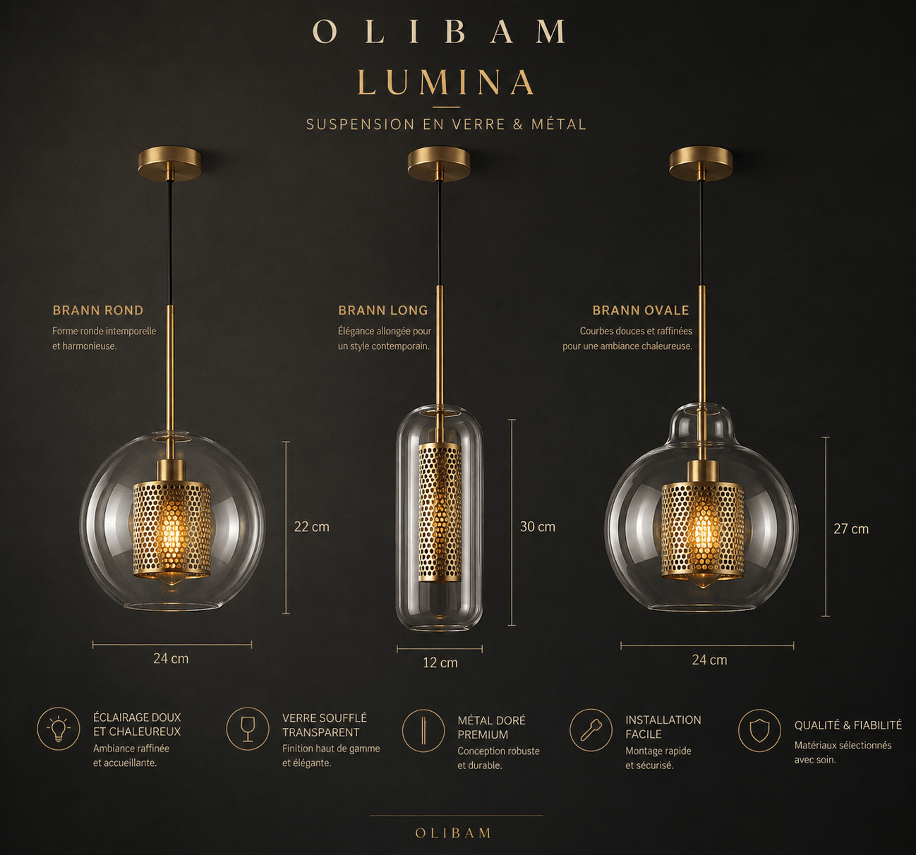 Suspension luminaire LED - Brann