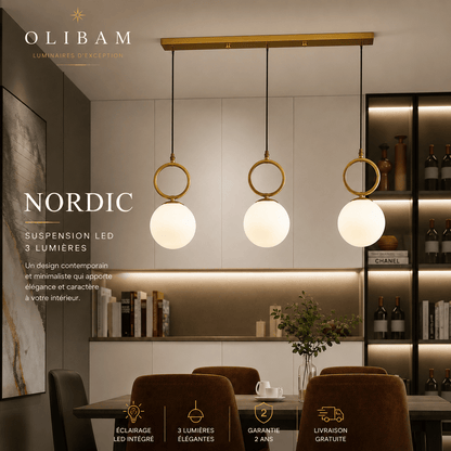 Suspension NORDIC – Suspension 3 lumières au design nordique