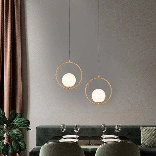 Suspension luminaire design doré - OVYA