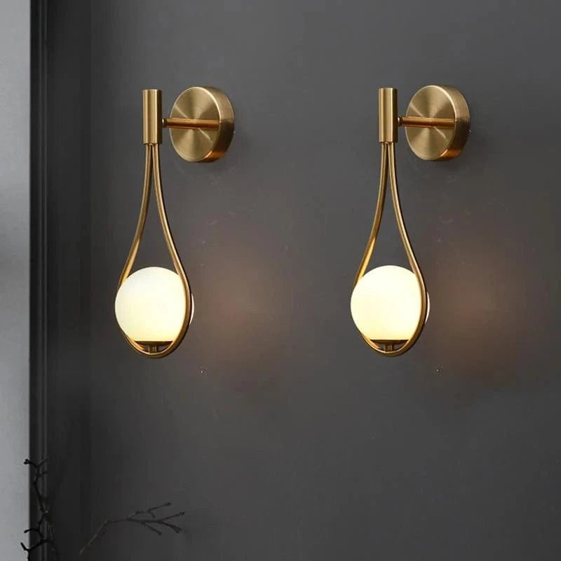 Lot de 4 Appliques murales design doré - RIVA