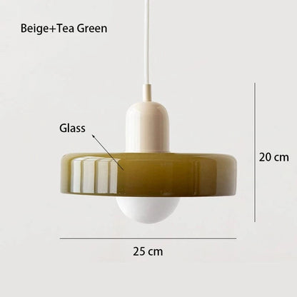 Suspension Design en Verre Coloré Arlequin