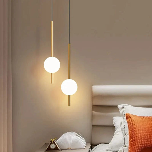 Suspension luminaire design doré - LETO