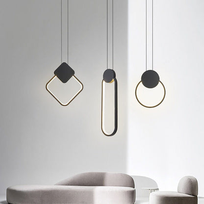 Suspension luminaire LED Noir - Magnus