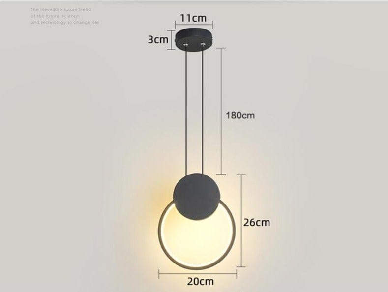 Suspension luminaire LED Noir - Magnus