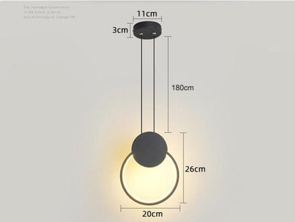 Suspension luminaire LED Noir - Magnus