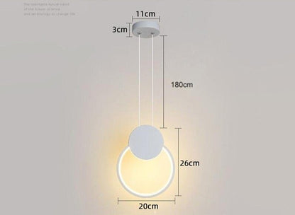 Suspension luminaire LED Blanc - Magnus
